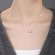 Po 999 Foot Silver Mang Star Rotating Necklace Design Smart Light Luxury Fashion Fresh and Gentle Clavicle Chain for Hair