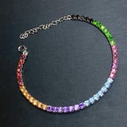 Small fresh natural color treasure bracelet full inlay personality 925 silver inlay ladies a generation of live supply