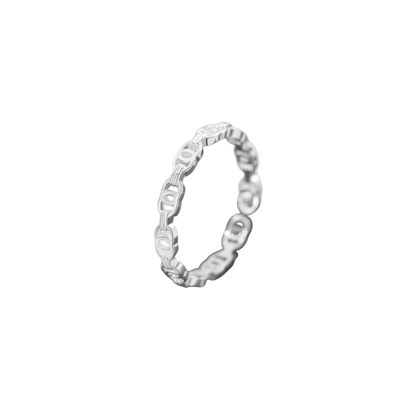Po S999 Foot Silver Cross Hollow Ring Fashion Personality Simple Korean Style Elegant Design Geometric Bracelet Hair