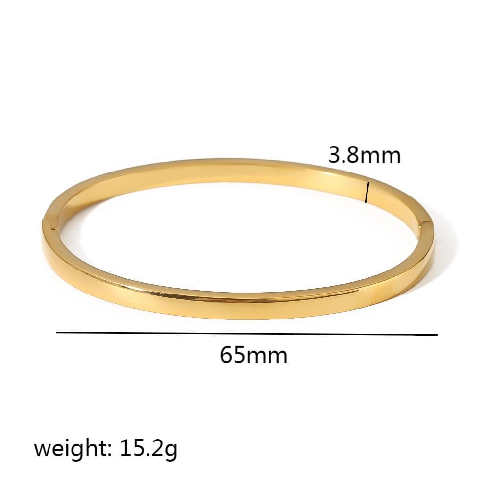 European and American-style light luxury bracelet six-pointed star buckle bracelet 18K gold stainless steel inlaid zirconium bracelet high-grade bracelet for women