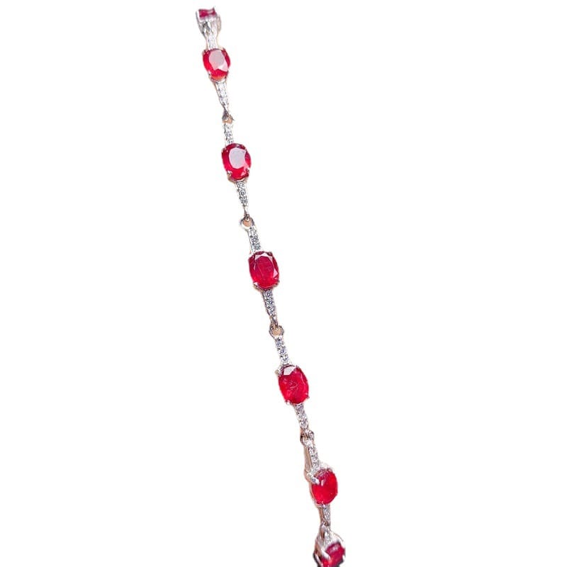 Ruby bracelet with burning style simple fresh 925 silver ladies overseas supply jewelry live supply