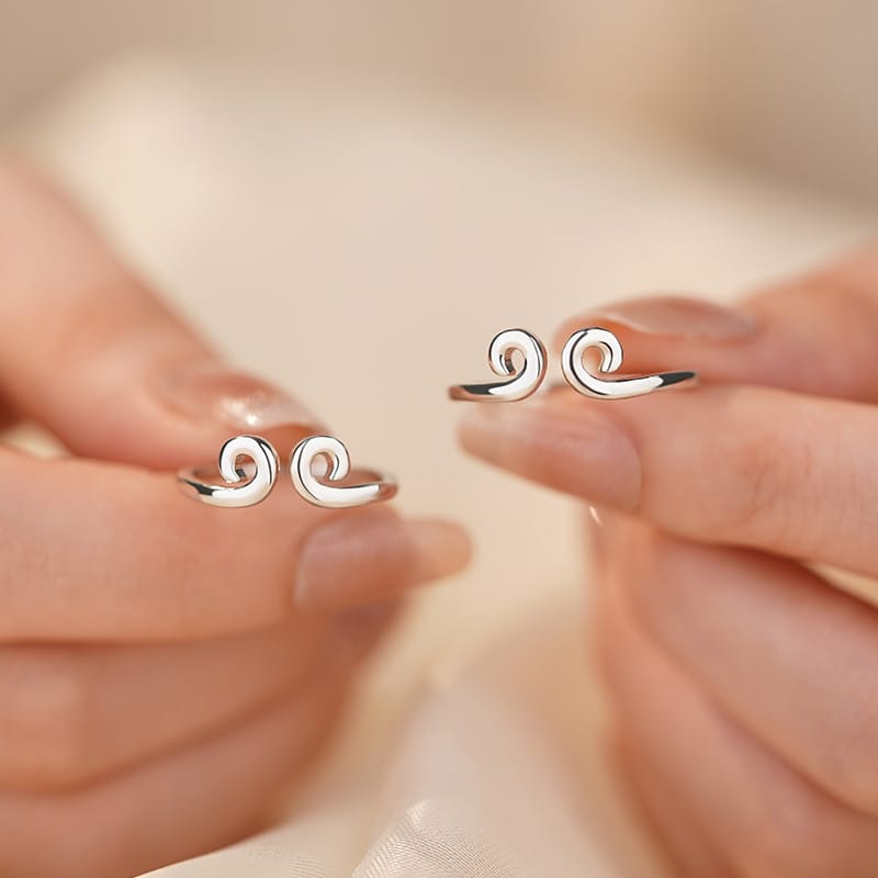 S999 Pure Silver Curse Ring Retro Niche Temperament Unique Design Sense Advanced Xiangyun Ring