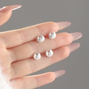Po S999 Foot Silver New Chinese-style Fufu Bag Earrings Women's Light Luxury High-end Sense Niche Literary National Style Earrings