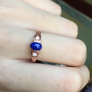 Natural Lapis Lazulein Ring 925 Silver Color Treasure Wholesale