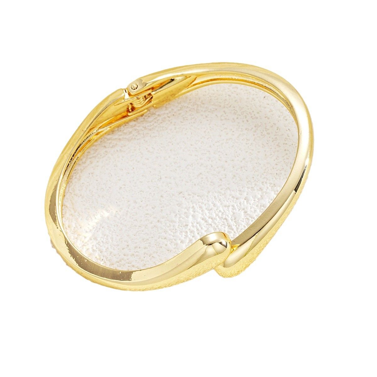 Cross-border Hot Exaggerated Water Drop Stream Metallic Glaze Open Bracelet Distinctive Light Luxury High-end Hand Jewelry