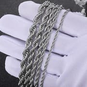 3mm/4mm/5mm stainless steel twist necklace simple temperament vacuum plating hardware/metal hanging chain neck chain