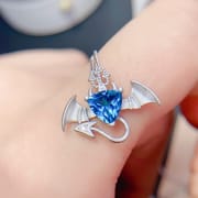 New simple fashion natural London blue topaz pendant necklace angle 6*6mm ladies pendant wholesale