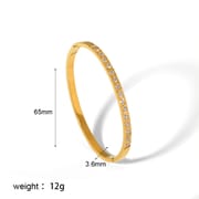 European and American-style light luxury bracelet six-pointed star buckle bracelet 18K gold stainless steel inlaid zirconium bracelet high-grade bracelet for women