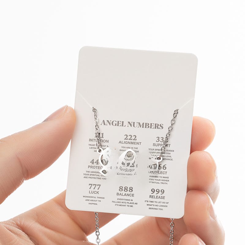 2024 Women's New Arrival Angel Lucky Numbers Pendant Necklace Fashion 000-999 Stainless Steel Vintage Necklace