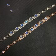 Beautiful bow bracelet natural blue Moonstone bracelet wholesale glass body 925 silver feel good