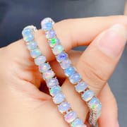Simple Opal women's bracelet 925 silver natural opal bracelet women's chain live supply wholesale
