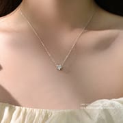 Bao S999 pure silver plum necklace small exquisite simple all-match clavicle chain 2023 new light luxury High sense