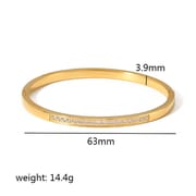 European and American-style light luxury bracelet six-pointed star buckle bracelet 18K gold stainless steel inlaid zirconium bracelet high-grade bracelet for women