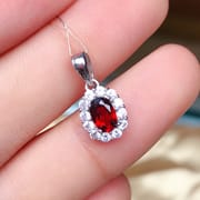 Natural Garnet small pendant wholesale 925 silver event peer gifts