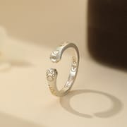 Po S999 Silver Cat Claw Ring Unique Design Cute Temperament Funny Daily Fresh Bracelet Cross-border Hair