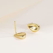 Cross-border Fashion S925 Sterling Silver European and American Design Gloosy Water Drop Earrings Distinctive Geometric Simple Earrings