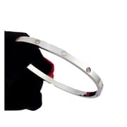 European and American titanium steel narrow version buckle bracelet card plus fashion couple bracelet does not fade women's stainless steel bracelet with diamond