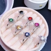 New overseas customers Mosan diamond ring wholesale 925 silver seconds overtest drill pen GRA live supply