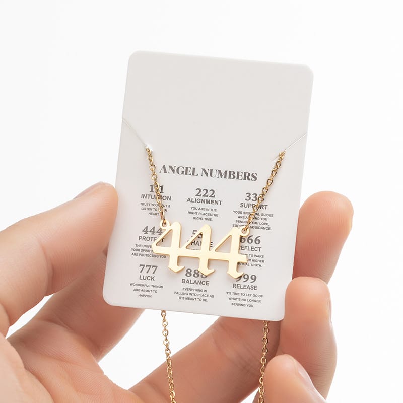 2024 Women's New Arrival Angel Lucky Numbers Pendant Necklace Fashion 000-999 Stainless Steel Vintage Necklace