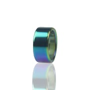 Amazon wish Cross-border Blackstone Ring Non-magnetic Arc Flat Ring Wide Ring European and American Simple Men's and Women's Ring