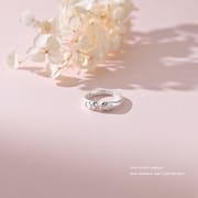 A Bao S999 pure silver light luxury sweet peace joy cat claw ring girl sense niche design sense open ring
