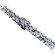 Natural opal bracelet luxury exquisite ladies 925 silver inlaid gemstone fire color beautiful color treasure wholesale