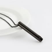 Amazon Titanium Steel Whistle Meditation Mindfulness Breathing Decompression Anxiety Yoga Stainless Steel Pendant Necklace in stock Wholesale