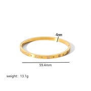 European and American-style light luxury bracelet six-pointed star buckle bracelet 18K gold stainless steel inlaid zirconium bracelet high-grade bracelet for women