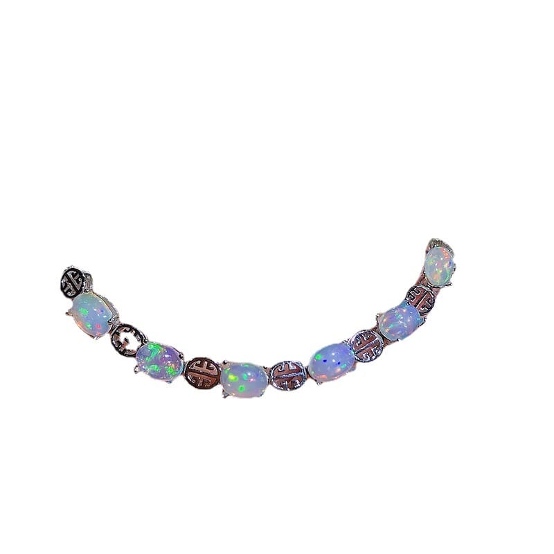 Natural opal bracelet wholesale 925 silver inlaid fashion Diamond style live broadcast exclusive for 5 * 7mm