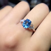 2 Karat natural Topaz ring 925 silver excellent manufacturing style any choice