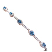 Fresh Natural London Blue Topaz bracelet 925 silver inlaid women's bracelet one-piece delivery live broadcast supply