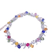 Girls Bracelet Natural Color Sapphire Bracelet 925 Silver Certificate Live TikTok Supply