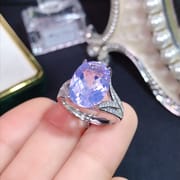 Lavender ring 925 silver lavender ring gift for girlfriend manufacturers receive orders one-piece delivery