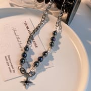Cross zircon non-fading titanium steel necklace men's all-match high-end sense Cuban chain personality niche neck chain necklace
