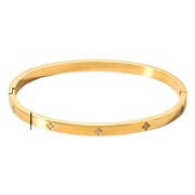 European and American-style light luxury bracelet six-pointed star buckle bracelet 18K gold stainless steel inlaid zirconium bracelet high-grade bracelet for women