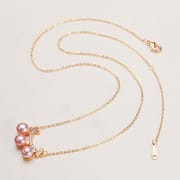 Pearl Jewelry Balance Beam Necklace Girly Temperament Freshwater Pearl Pendant Clavicle Chain Necklace Women