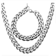European and American cross-border hot sale stainless steel necklace single buckle edging titanium steel chain vacuum plating 18K gold long necklace