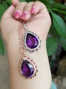 Atmospheric 925 silver amethyst pendant fashion Joker pendant wholesale goddess Fan
