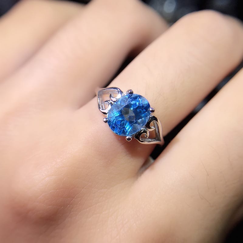 2 Karat natural Topaz ring 925 silver excellent manufacturing style any choice