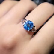 2 Karat natural Topaz ring 925 silver excellent manufacturing style any choice