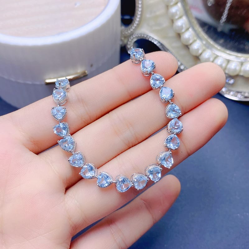 Fresh bracelet 925 silver natural Topaz bracelet gift wholesale