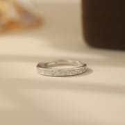 Po 999 Foot Silver Simple Square Zircon Couple's Ring Geometric Fashion Commuter Elegant Fresh Hand Decoration