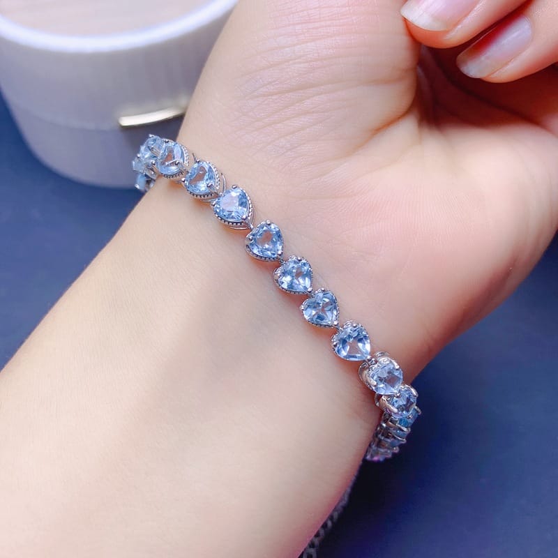 Fresh bracelet 925 silver natural Topaz bracelet gift 
