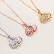 Shell Fresh Water Pearl Pendant Necklace