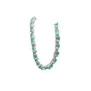 925 silver inlaid natural emerald bracelet with extended chain Women's bracelet TikTok supply wholesale