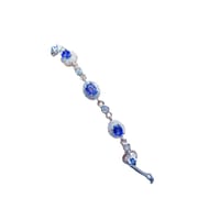 Women's bracelet simple fresh 925 silver inlaid natural sapphire style beautiful detection can be rechecked