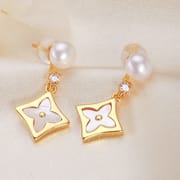 Freshwater Pearl Earrings s925 Silver Needle Fritillaria Earrings Advanced Sense to Send Girlfriends