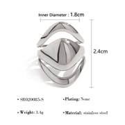 Titanium steel ring 18K gold non-fading women's light luxury high-end European and American stainless steel lava open ring hand jewelry