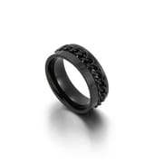 Cross-border Stainless Steel Jewelry Pressure Pattern Rotatable Chain Open Wine Bottle Titanium Steel Ring Men's Open Bottle Ring
