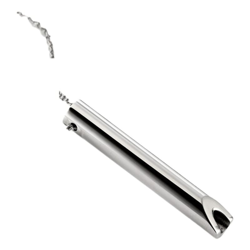 Amazon Titanium Steel Whistle Meditation Mindfulness Breathing Decompression Anxiety Yoga Stainless Steel Pendant Necklace in stock Wholesale